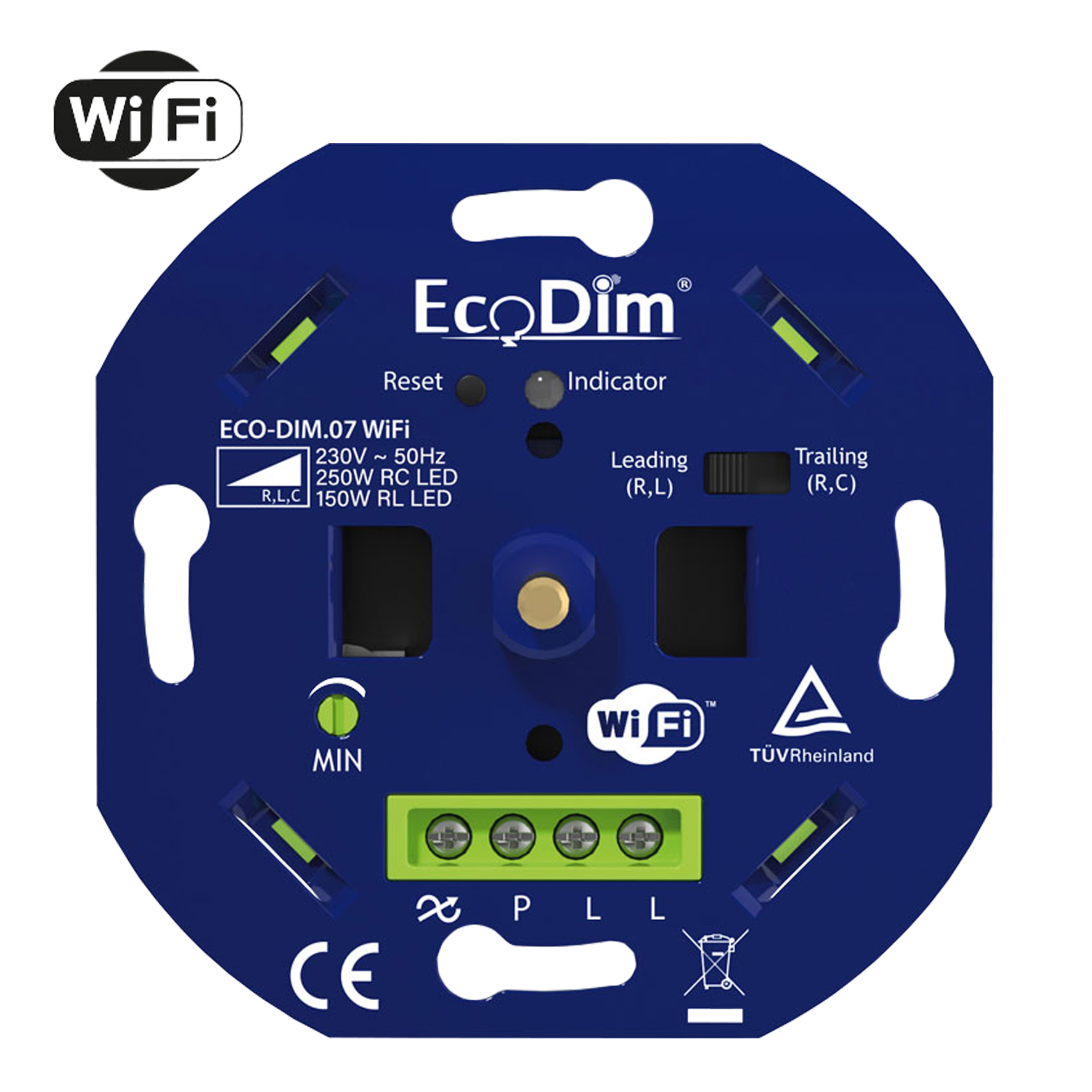 EcoDim ECO-DIM.07 WiFi LED Dimmer push/turn 250W (RLC)