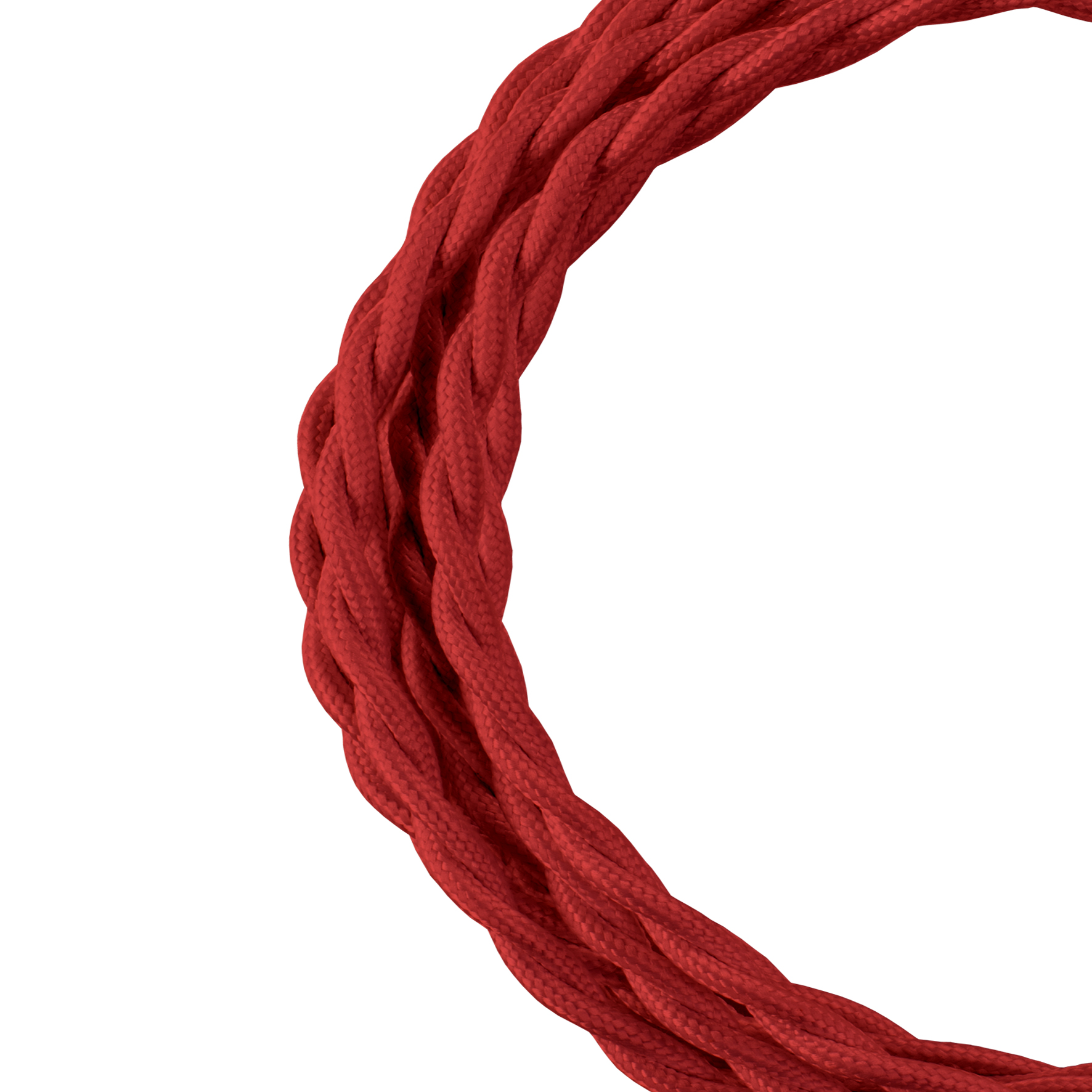 Textile Cable Twisted 2C 3M Red