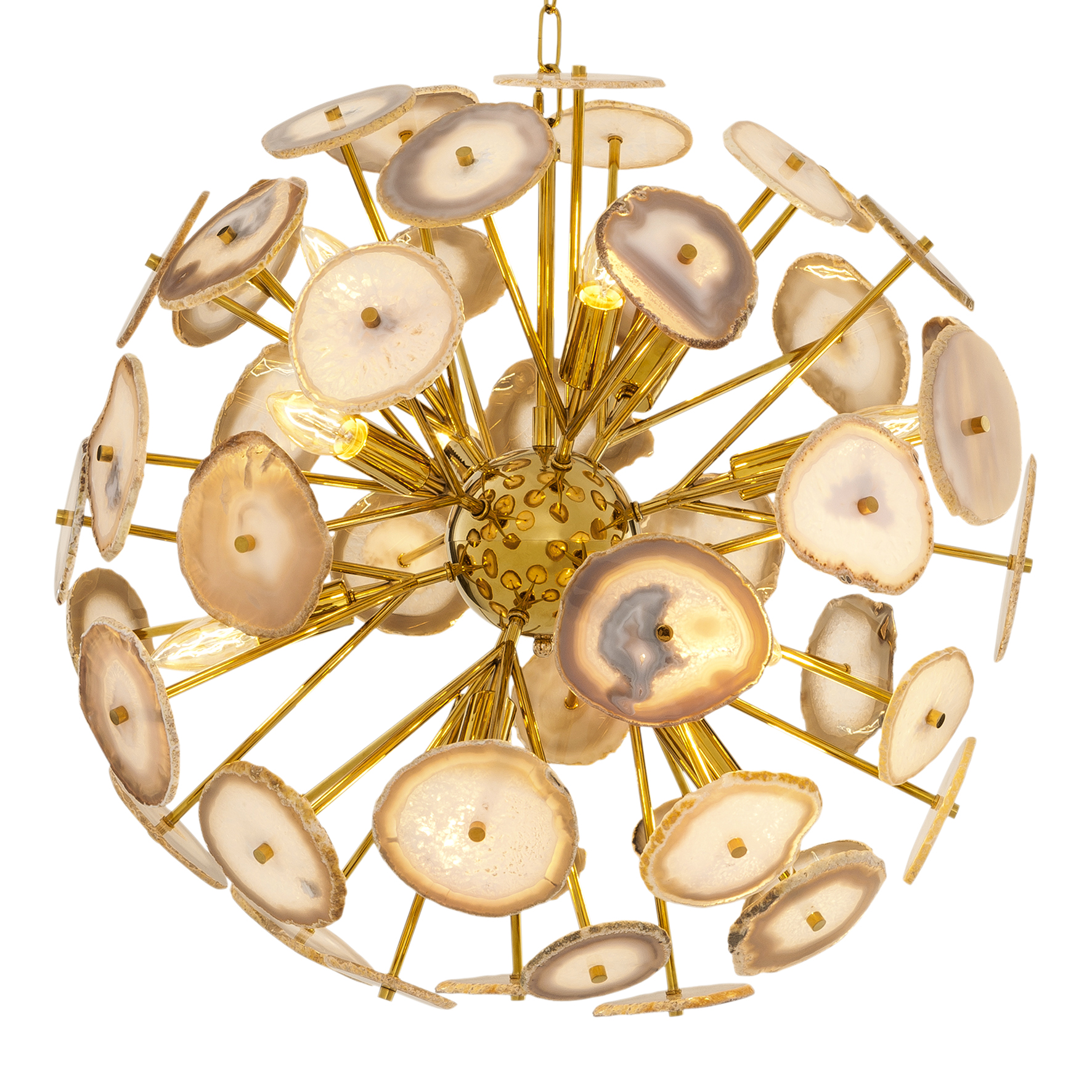 Chandelier Irma S Gold Agate Stone