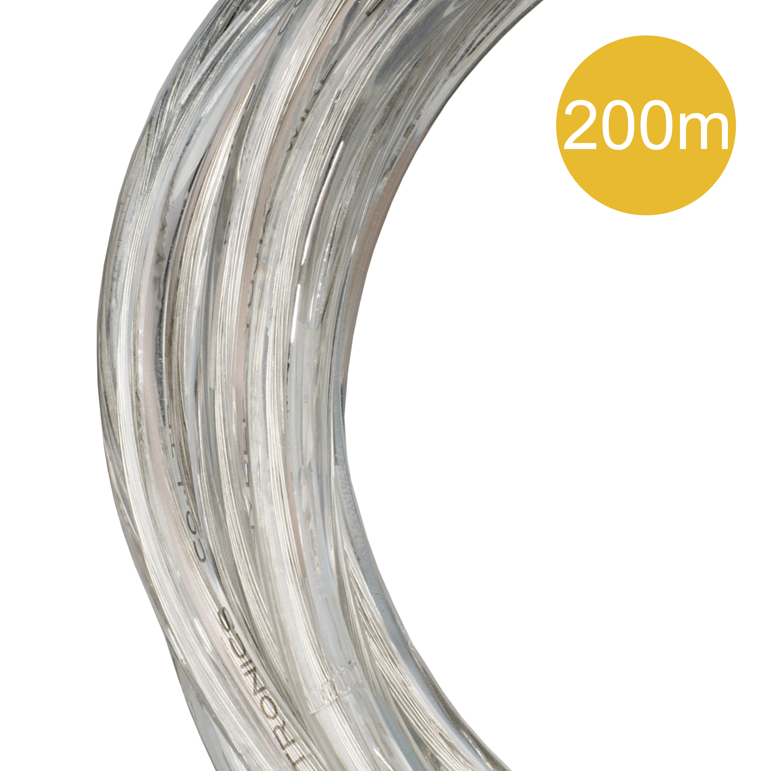 PVC Câble Rond 2C 200M Transparent