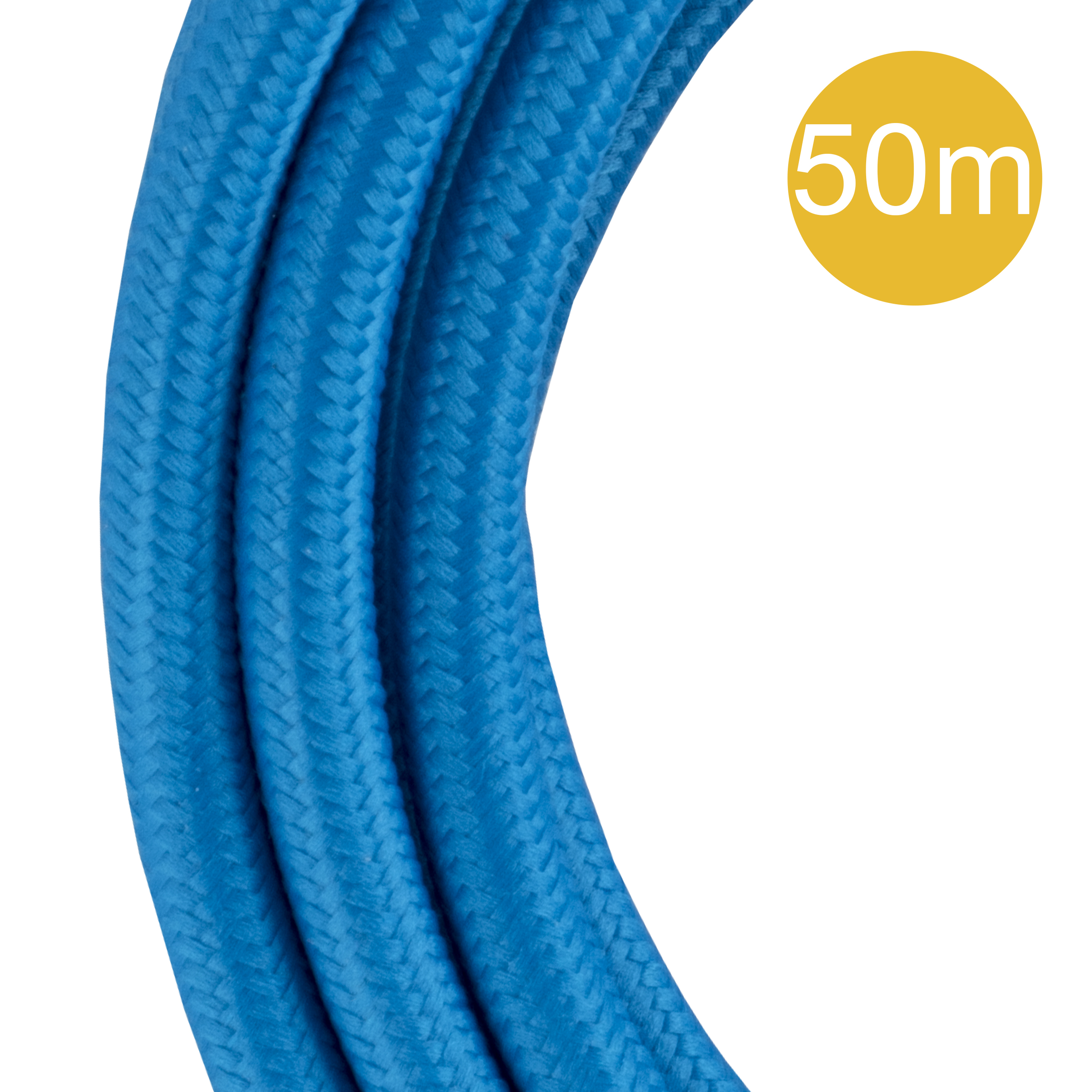Textile Cable 2C 50M Blue