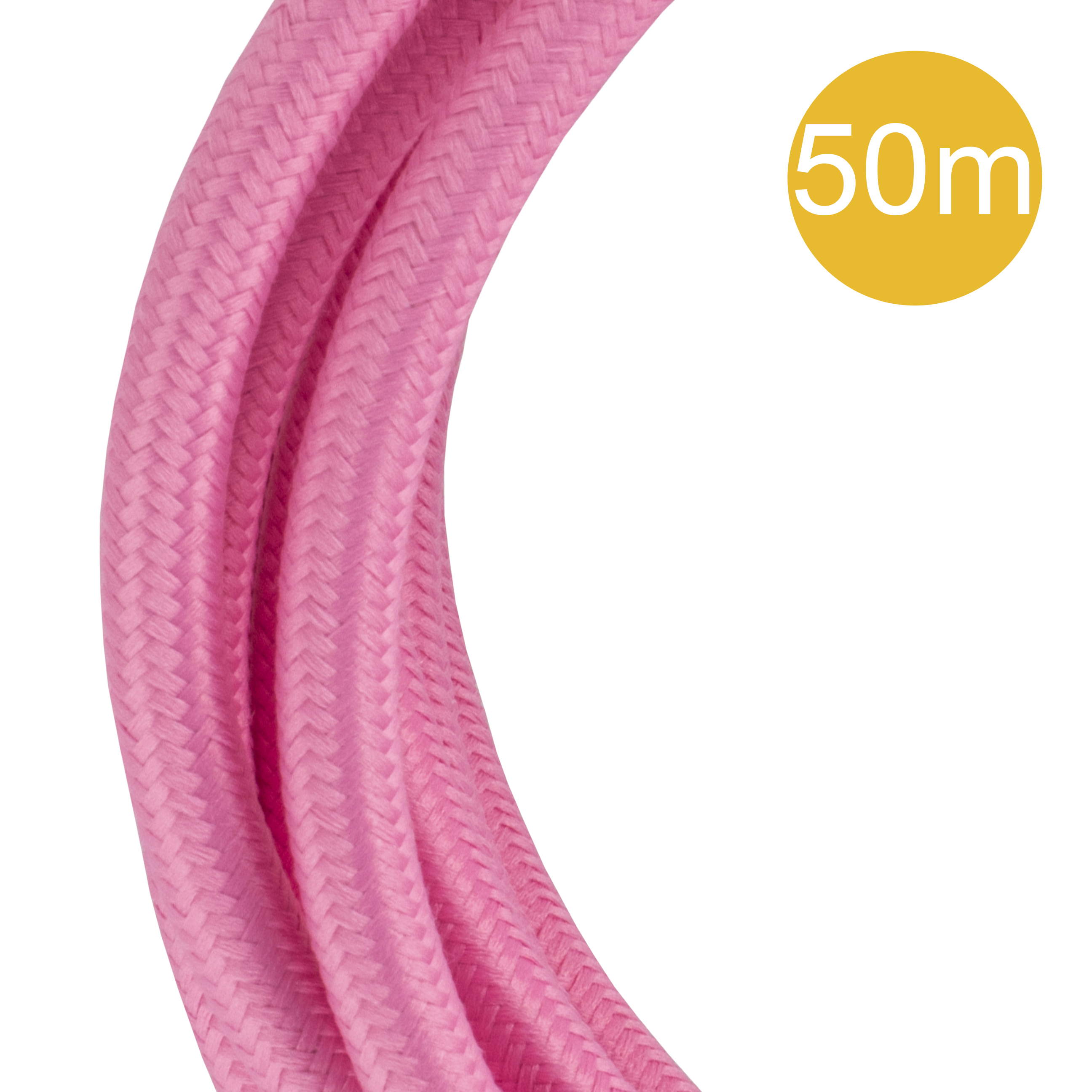 Textile Cable 2C 50M Pink