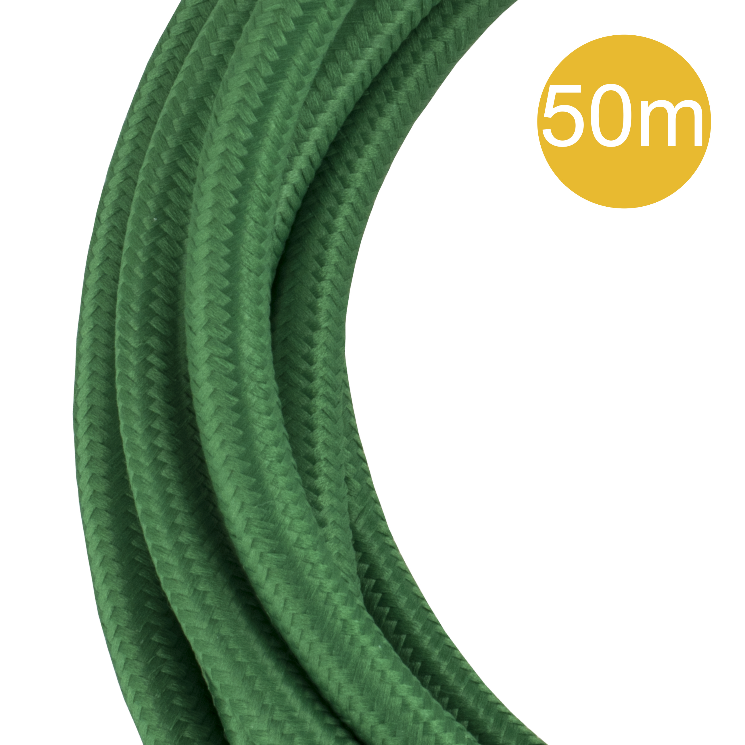 Textile Cable 3C 50M Green
