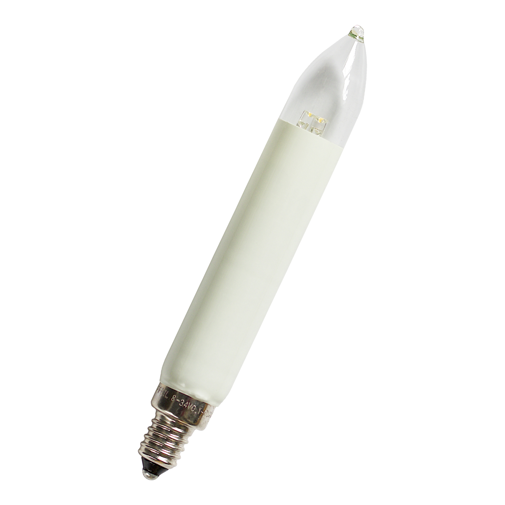 LED Shaft-bulb E10 8-34V 0.4W WW CL blister 3pcs