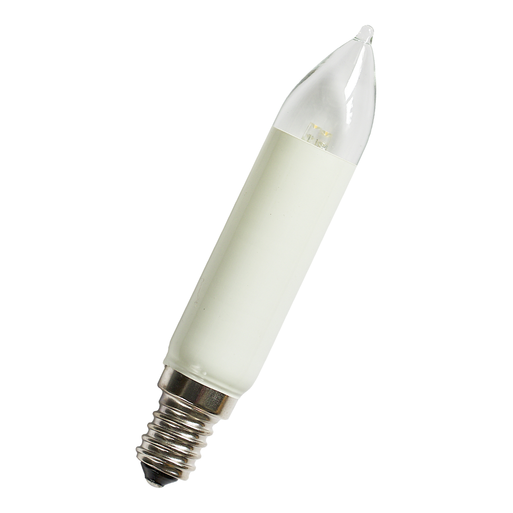 LED Shaft-bulb E14 8-34V 0.6W WW CL blister 2pcs