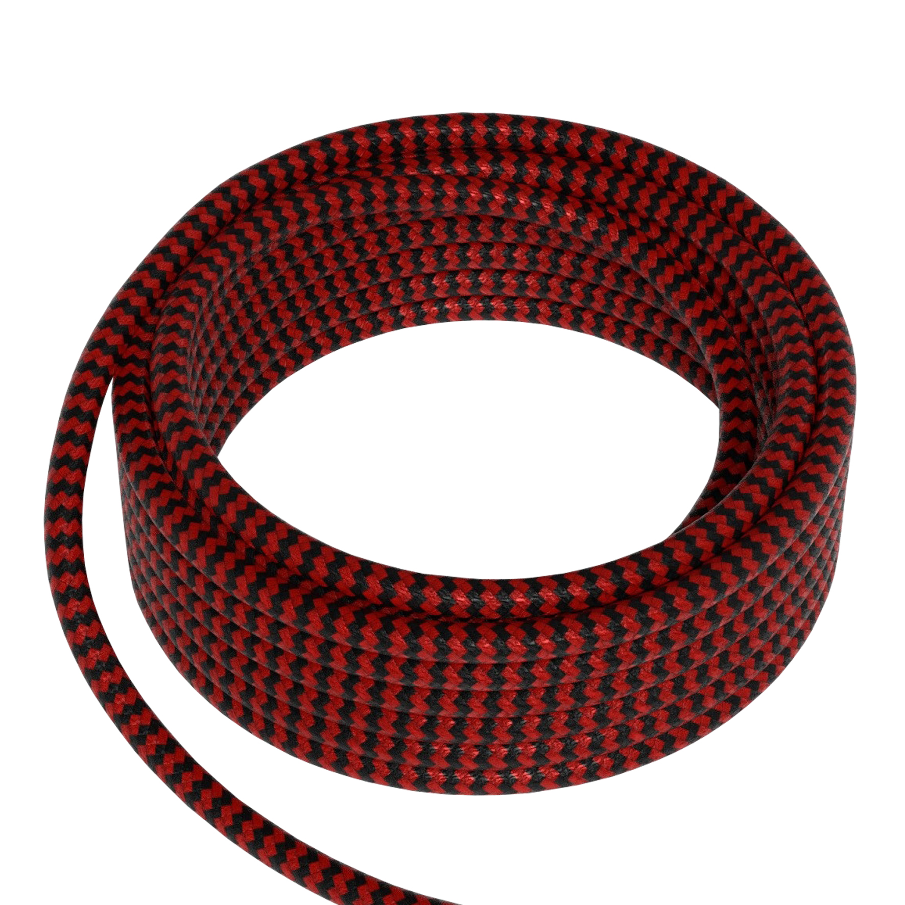 Textile Cable 2C Black/Red 1.5M