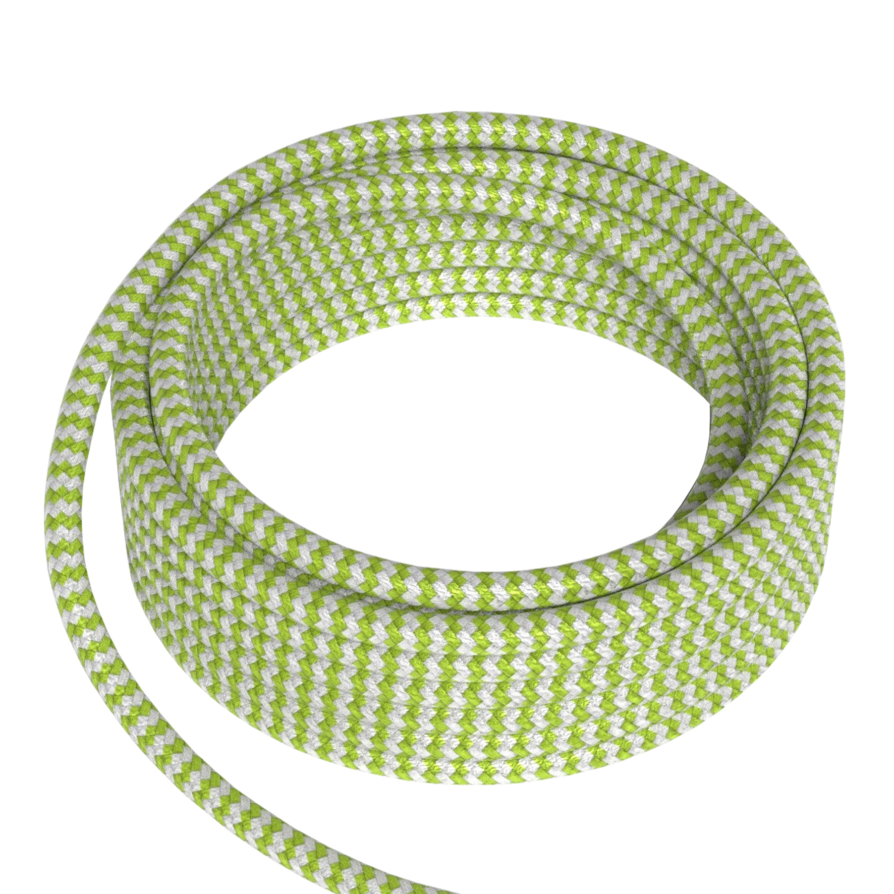 Textile Cable 2C Lime/White 1.5M