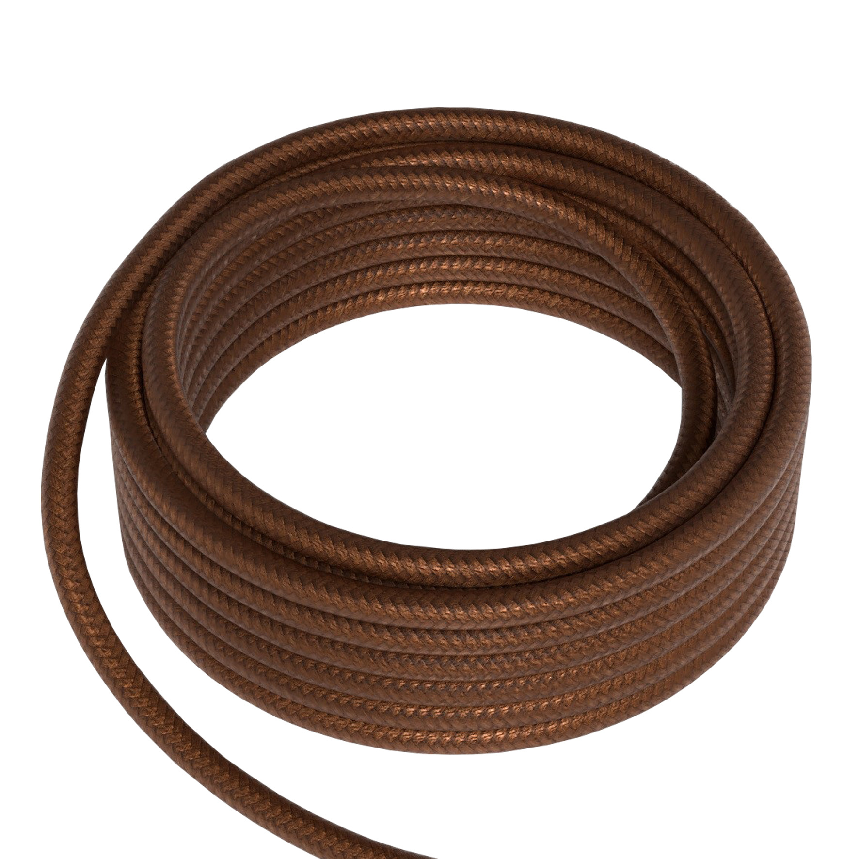 Textile Cable 2C Metallic Brown 1.5M