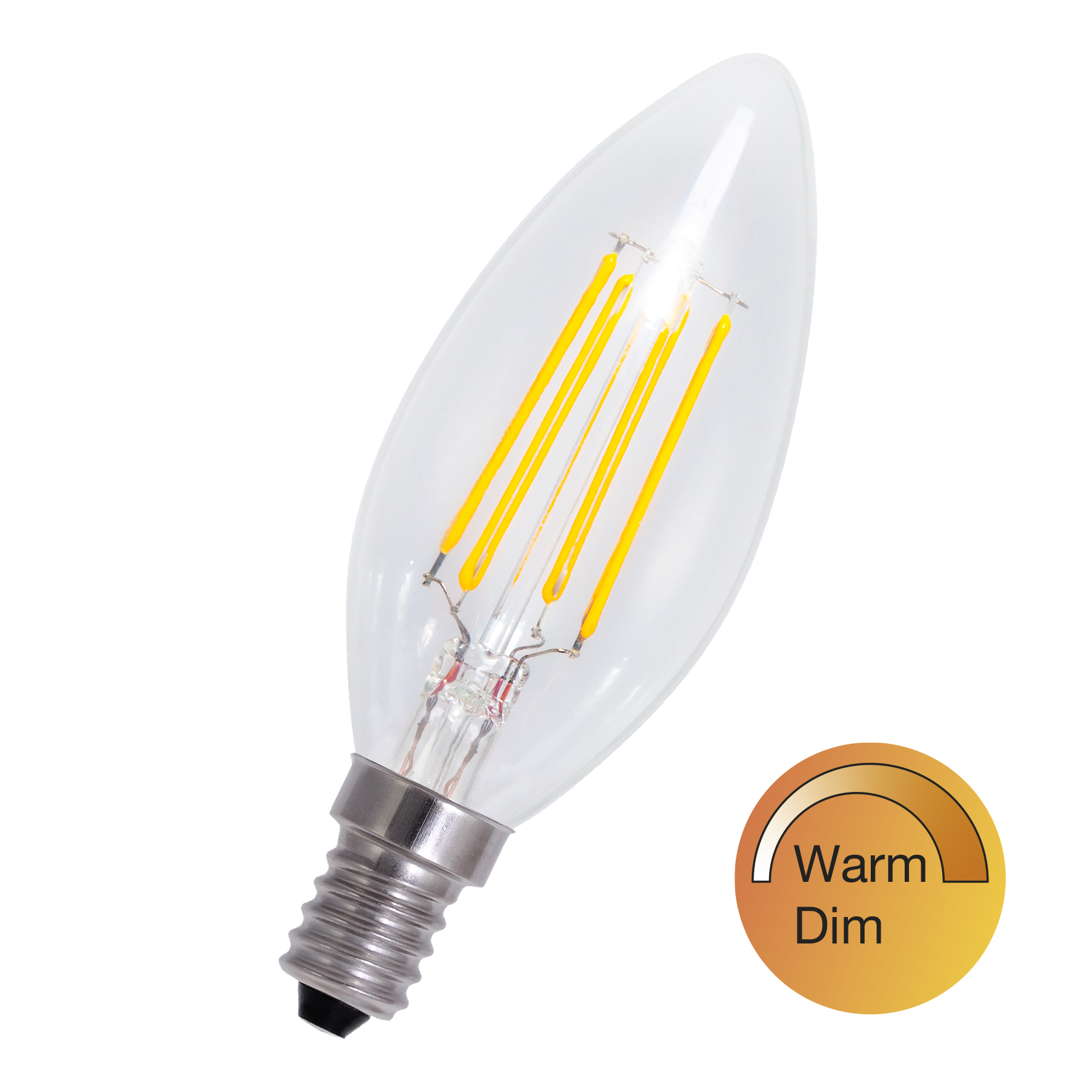 LED FIL WarmDim C35 E14 3.5W (26W) 270-80lm 927-919 CL