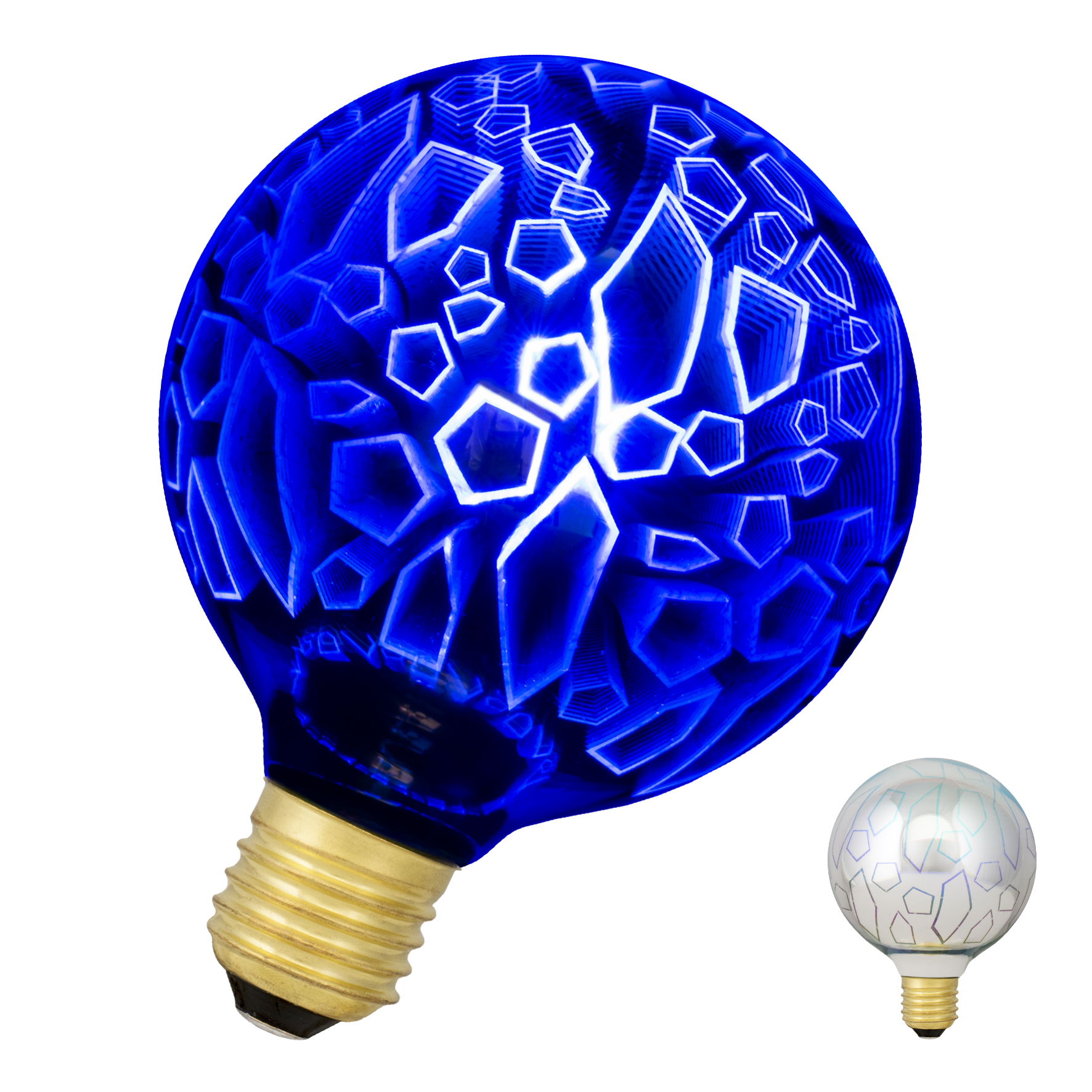 LED Magic 3D G95 E27 4.5W Shards Bleu