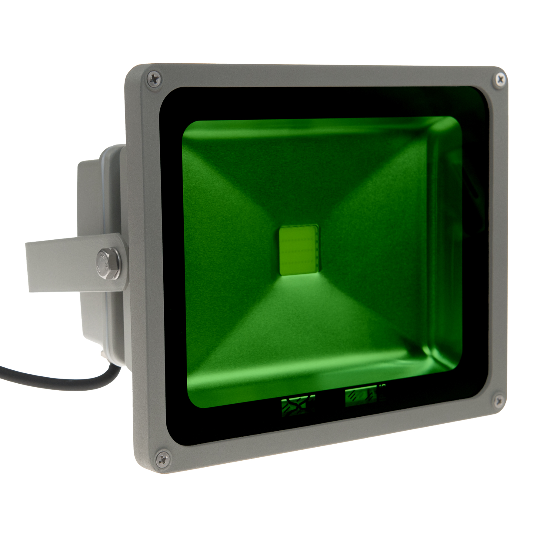 LED Floodlight Grey 100-240V 10W Green