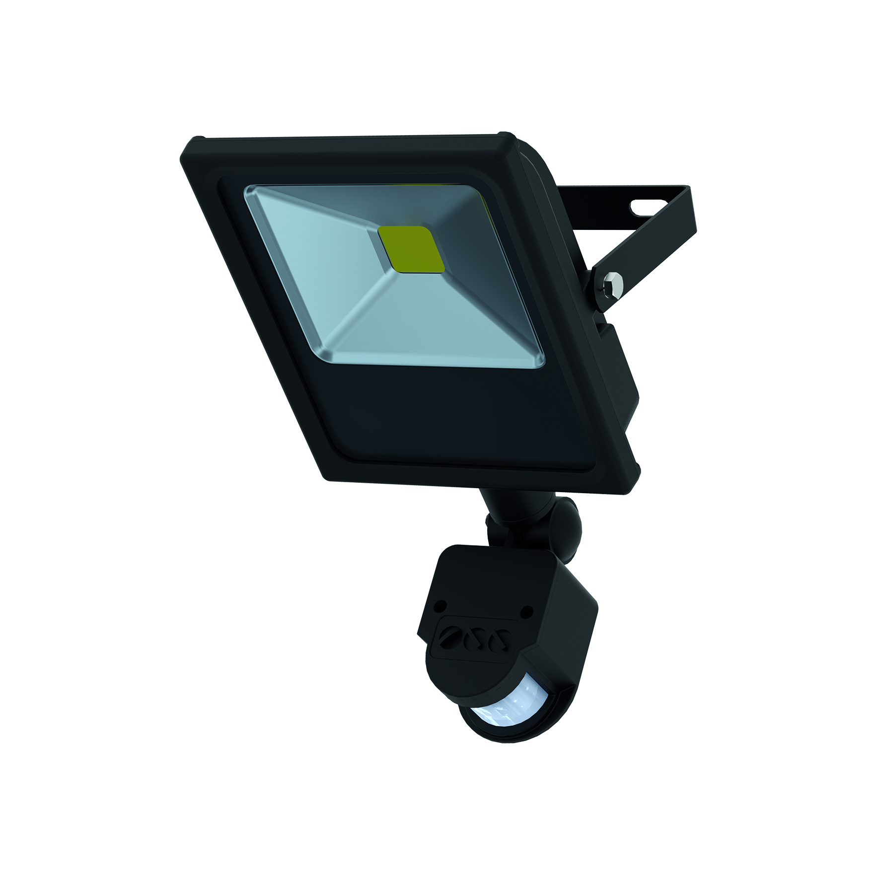LED Floodlight Black 20W 6500K Sensor